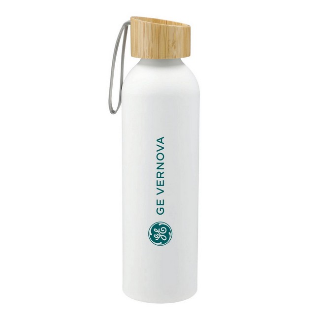 22 oz. Aluminum Water Bottle with Bamboo Lid